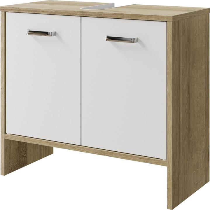 Riviera oak horizontal reproduction, White