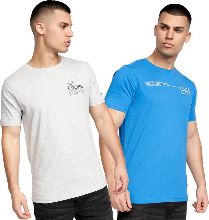 Produktbild Crosshatch Mens Pentan T-Shirt (Pack of 2) (S)