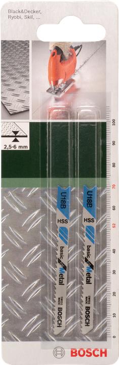 Produktbild Bosch Zubehör Stichsägeblatt HSS, U 18 B Basic for Metal