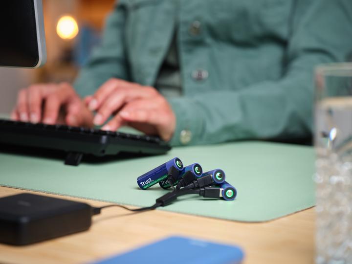 Actual product image Trust USB-C Rechargeable Batteries 4p (4 pcs., AA, 1700 mAh)