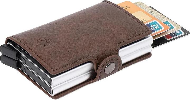 Activity Board Automatische RFID-Kartenhalter, Rfid-Blockierung Double Box Metall Brieftasche, Herren-Kartenhalter