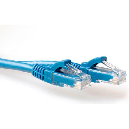 ACT Blue 20 meter U/UTP CAT6A patch cable snagless with RJ45 connectors. Cat6a u/utp snagless bu 20.00m (U/UTP, CAT6a, 2...