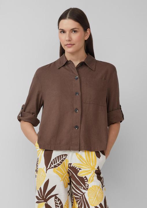 Actual product image S.Oliver Bluse Hemdbluse aus Leinenmix (48)