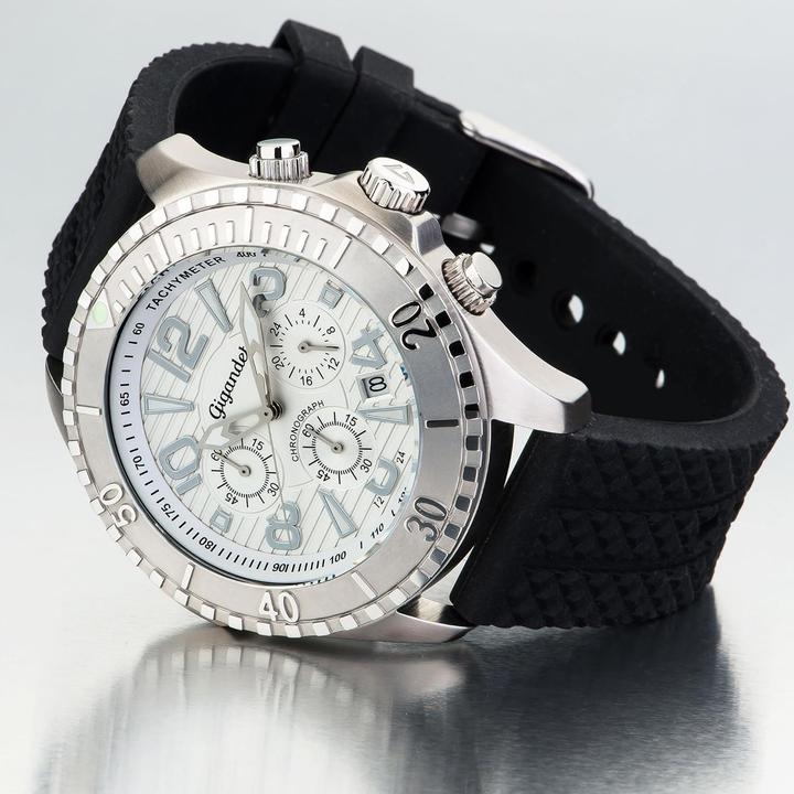 Actual product image Gigandet Analog Dive Chronograph with Date Function and Silicone Strap