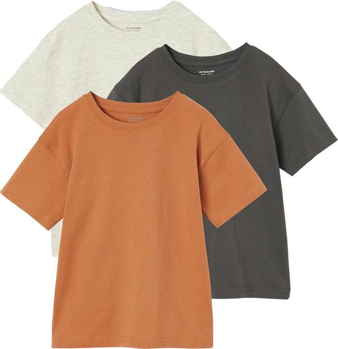 Vertbaudet 3er-Pack Jungen T-Shirts BASIC uni