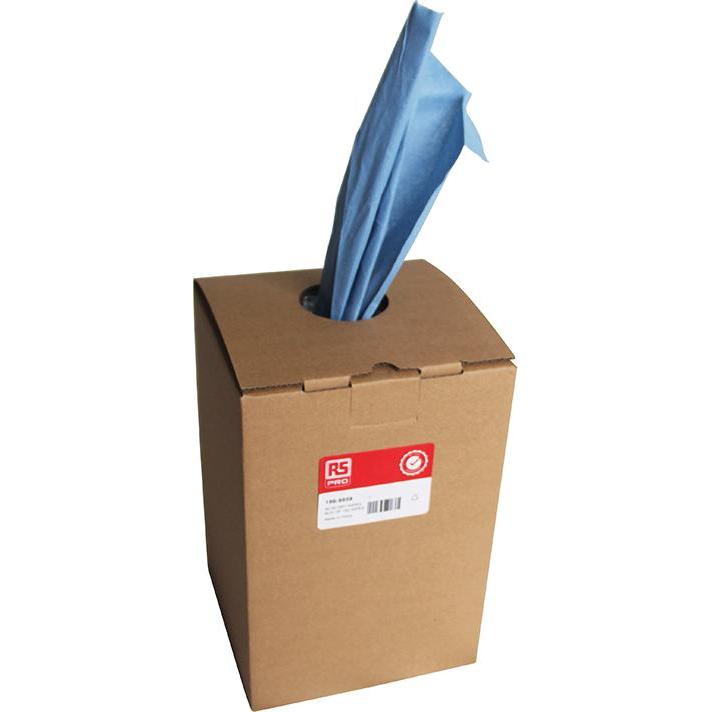 Thumbnail - Rs Pro Papierhandtuch Blau, 420 x 245mm, 150-Blatt, Haushaltspapier, Blau