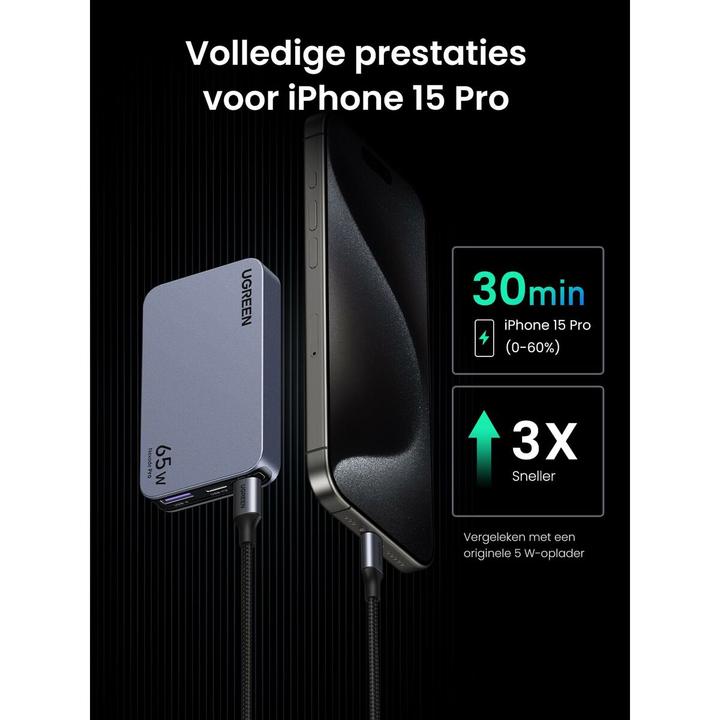 Produktbild Ugreen Nexode Pro (65 W, 3 Ports)