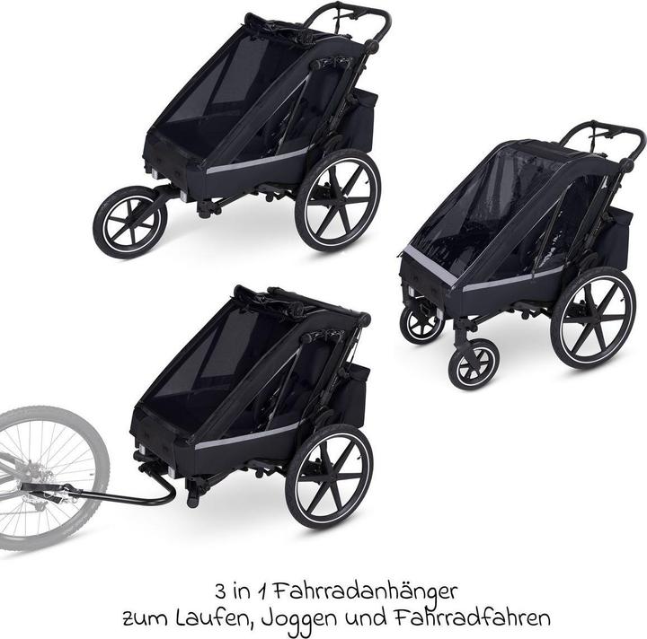 Produktbild ABC Design Fahrradanhänger 3in1 Fahrradanhänger und Kinderwagen Tour