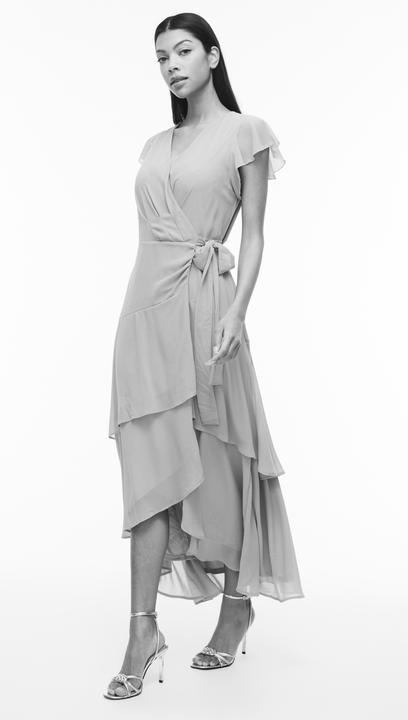 Image du produit Vila VIURA Maxi Kleid mit V-Ausschnitt (38)