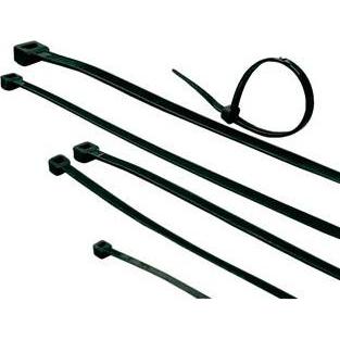 ACT, Kabelbinder, Cable ties black, length 100 mm, width 2.5 mm. Length: 100 mm Cable tie black 100/2.5mm (Kunststoffkab...