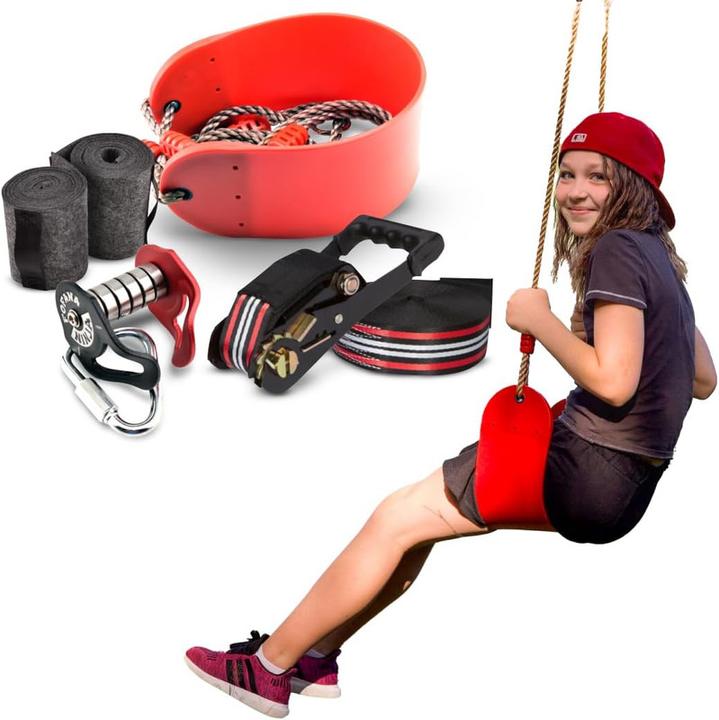 Produktbild Fofana Ninja Slider - Slackline Seilrutschen-Kit für den Hinterhof - 20m (20 m)