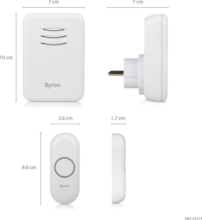 Actual product image Byron Radio Doorbell Radio Doorbell Set (Wireless)