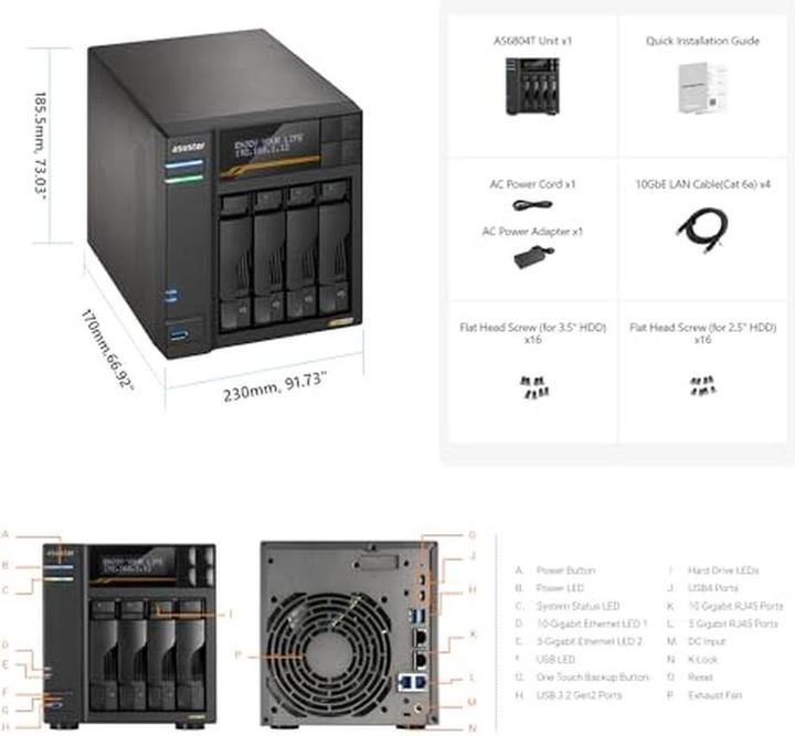 Image du produit Asustor Lockerstor 4 Gen3 AS6804T (0 TB)