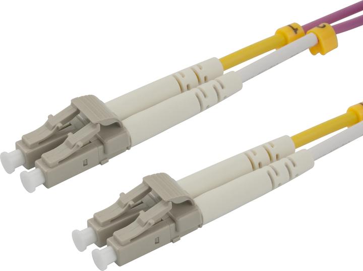 Produktbild Deltaco OM4 Fiber cable, LC - LC, duplex, multimode, 1,5m (1.50 m)