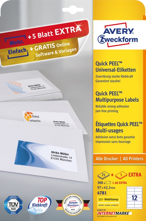 Produktbild Avery Universal-Etiketten