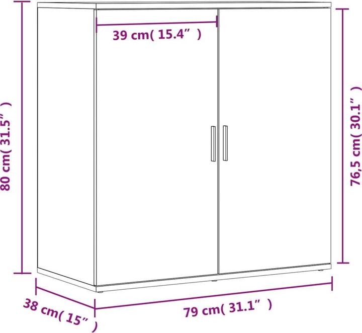 Image du produit vidaXL Sideboard (79 x 38 x 80 cm)