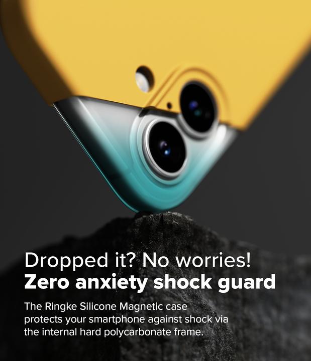 Produktbild Ringke Case for iPhone 16 SILICONE MAGNETIC YELLOW (Apple iPhone 16)