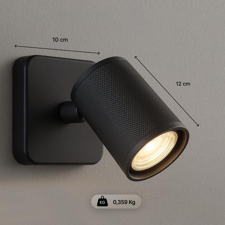 Actual product image Brilliant Spot mural LED Marty sable noir (345 lm, GU10)