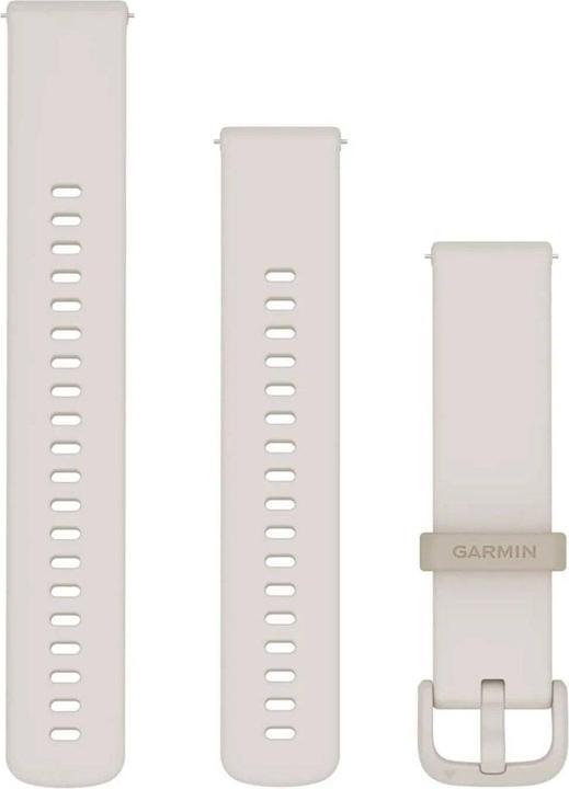 Actual product image Garmin Quick Release Band 20, White with Polished Silver Hardware
