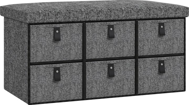 Immagine prodotto Homcom Schuhbank Polyester Dunkelgrau (38 x 38 x 38 cm)