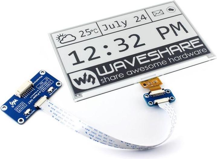 WaveShare 7.5 800×480 ePaper Display HAT für Raspberry Pi v2