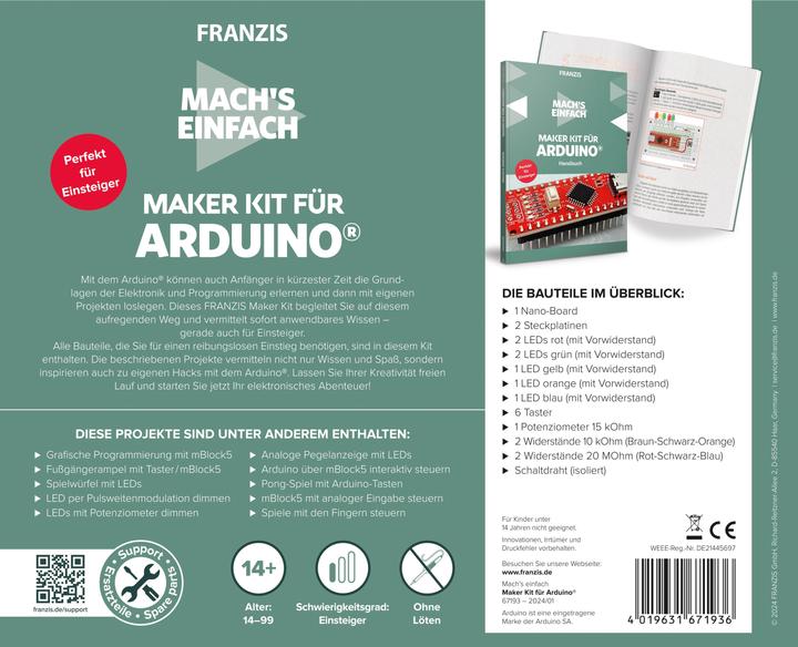Actual product image Franzis Maker Kit for Arduino