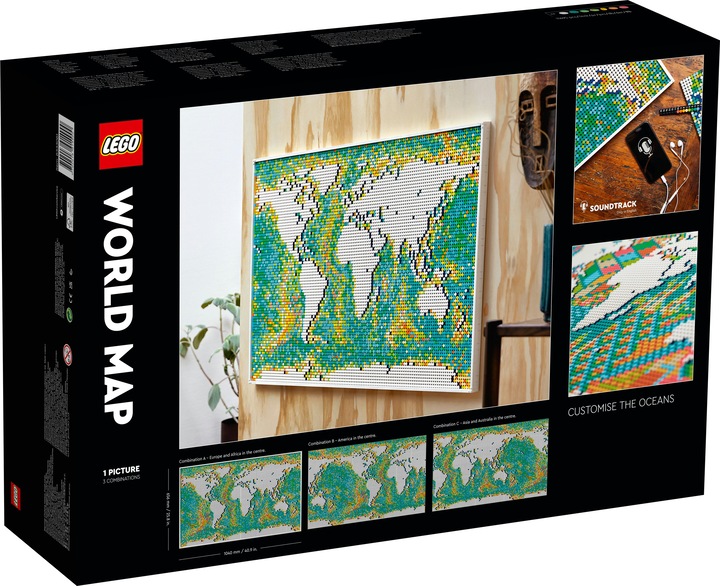 Actual product image LEGO World map (31203, LEGO Art, LEGO Rare Sets)