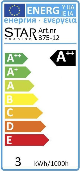 Energy Label Star Trading P45 (E14, 3 W, 250 lm, 1 x, G)