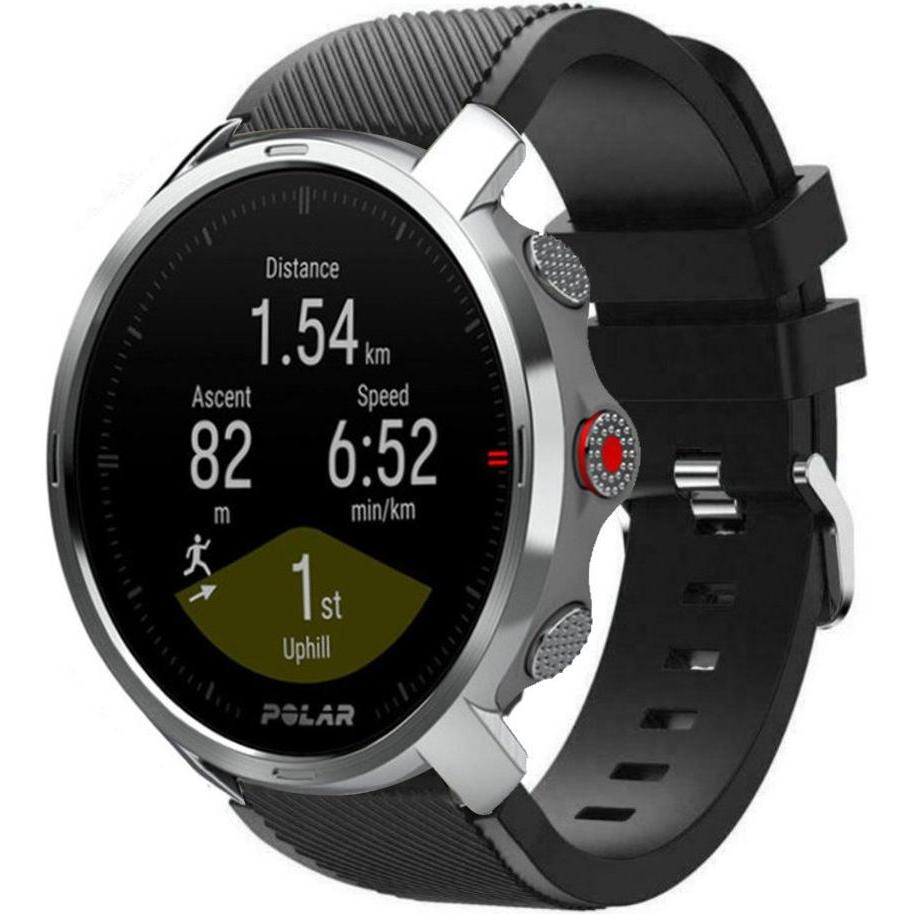 Strap-it Silikonarmband (Silikon, Grit X), Uhrenarmband, Schwarz