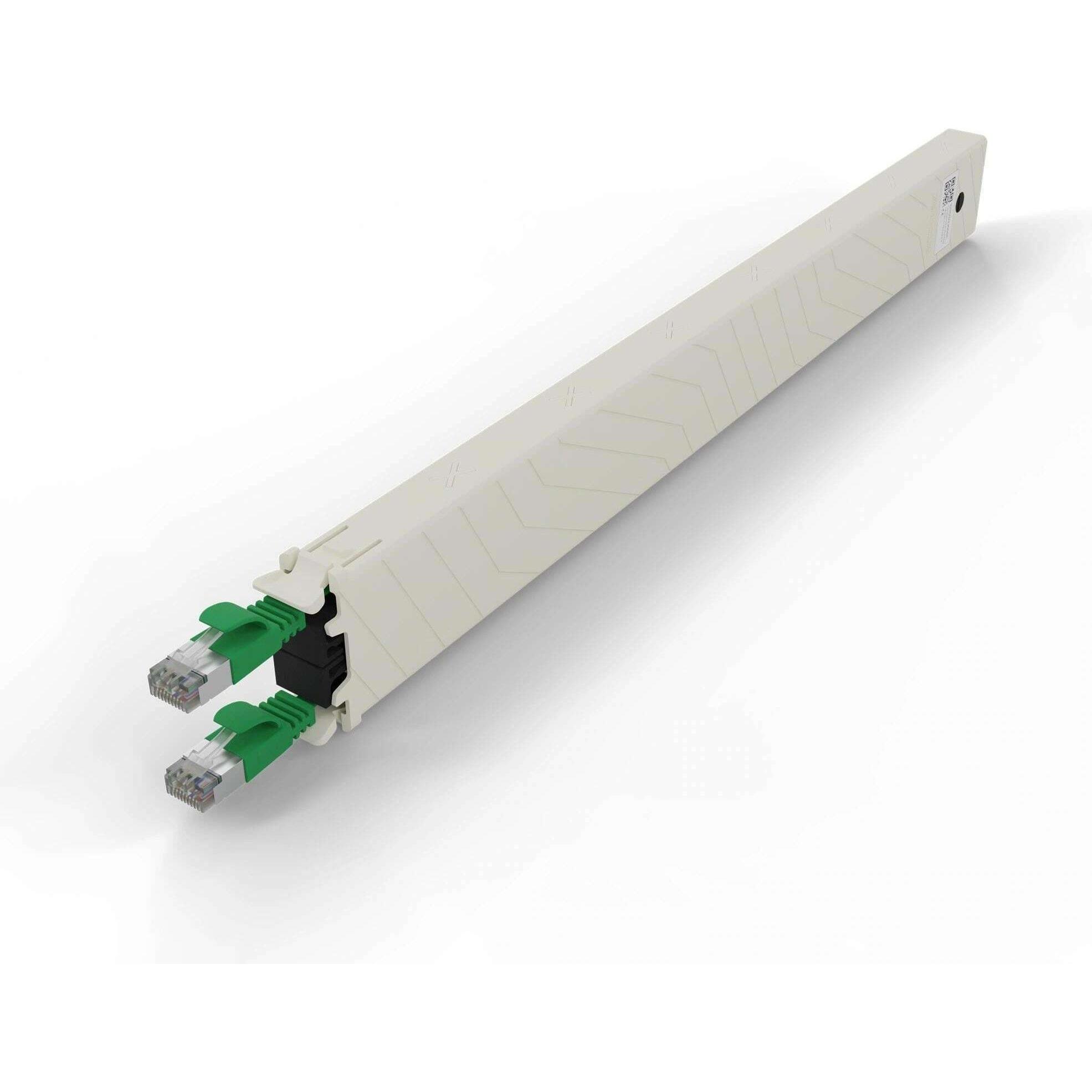 PATCHBOX one / Cassette / 8RU / Cat 6A, STP, 0.8 m, Grün (STP, CAT6a, 0.80 m), Netzwerkkabel