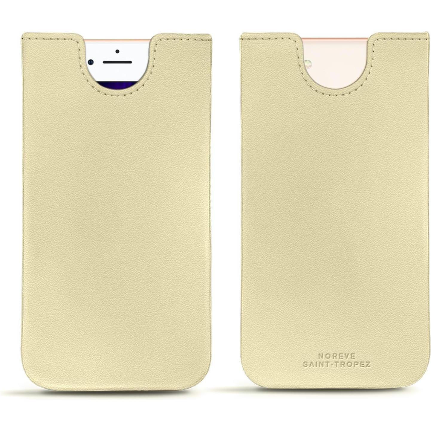Noreve Lederschutzhülle (Apple iPhone 8), Smartphone Hülle, Beige