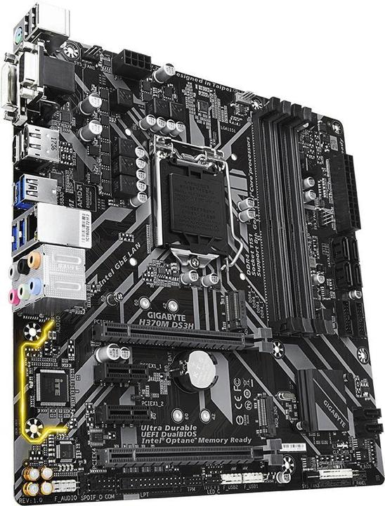 Actual product image Gigabyte H370M DS3H S1151V2 H370 MATX (LGA 1151, Intel H370, ATX)