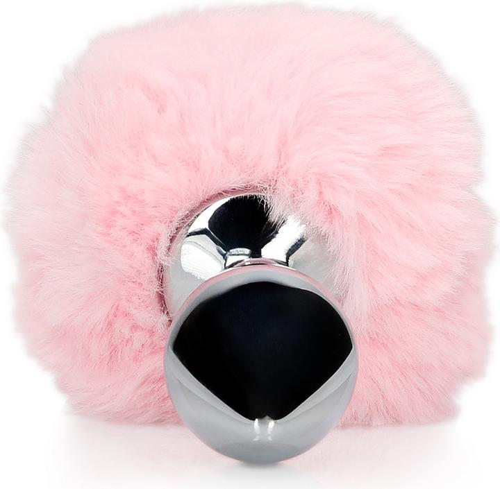 Actual product image Ouch! Bunny Tail with Metal Butt Plug