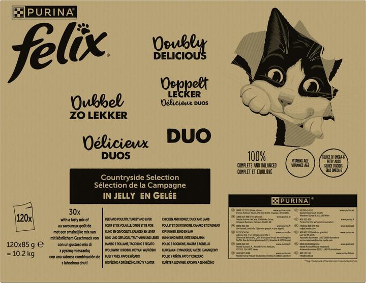 Produktbild Felix Doppelt lecker Fleisch (Adult, 10200 g)