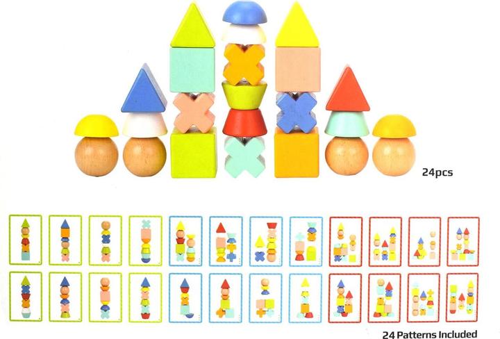 Actual product image Tooky Toy Wooden building blocks TF268 36 pcs.