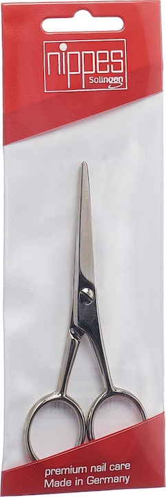 Nippes Forbici per baffi/barba, nichelate
