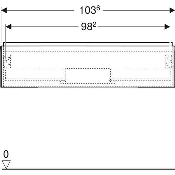 Thumbnail - Geberit, Waschbeckenunterschrank, ONE Waschtischunterschrank, 1 Schublade, 103,6x26,6x47cm, 505.074.00. (103.5 x 47 x 26...