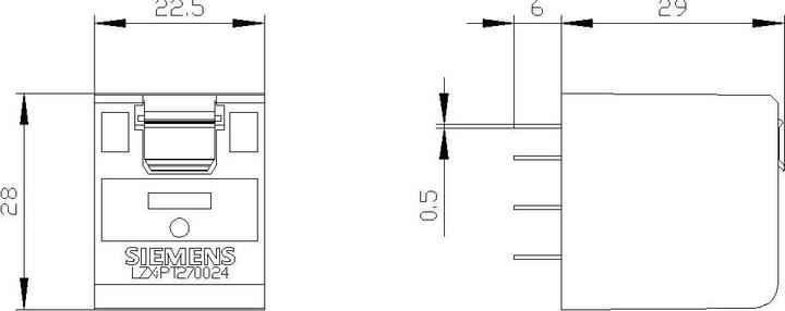 Produktbild Siemens RELAY, PLUG IN, 2 CO, 24VDC