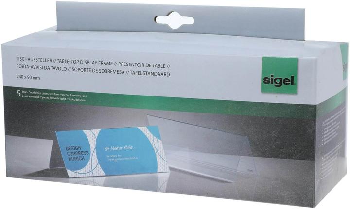 Produktbild Sigel Tischaufsteller Dachform (24 x 9 cm)
