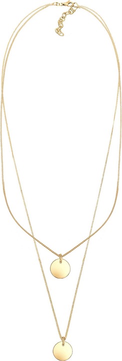 Produktbild Elli 2-lagige Basic-Lette mit Kreis-Anhäger (Sterling Silber, 45 cm)