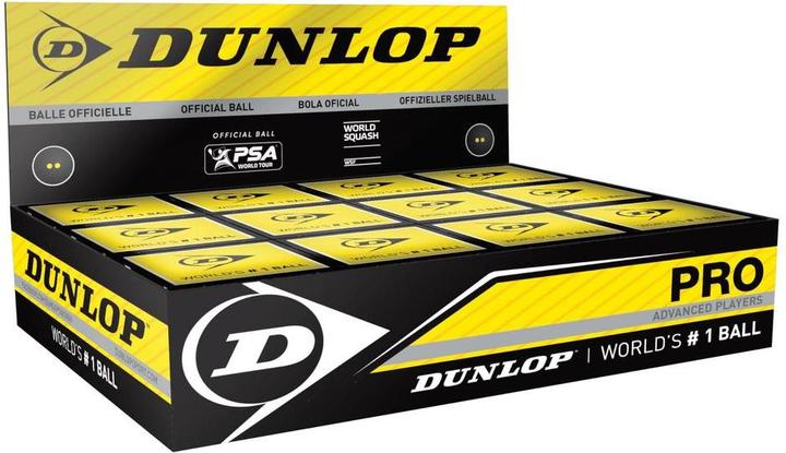 Actual product image Dunlop Squash ball PRO WHITE WSF/PSA 12-box