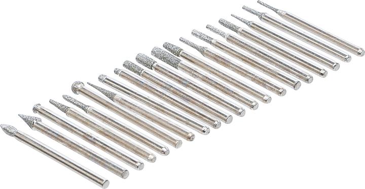 Actual product image BGS Diamond-Coated Grinding and Milling Drill Bit Set 20 pcs.