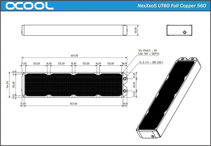 Actual product image Alphacool NexXxoS 560mm (140 mm)