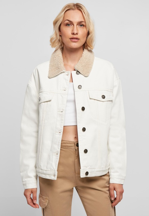 Produktbild Urban Classics Ladies Oversized Sherpa Denim Jacket - 19395 (XL)
