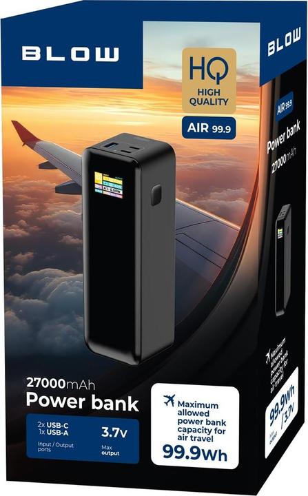 Actual product image Blow Power Bank 27000mAh PD 140W AIR99.9 LCD (27000 mAh, 140 W, 99.90 Wh)