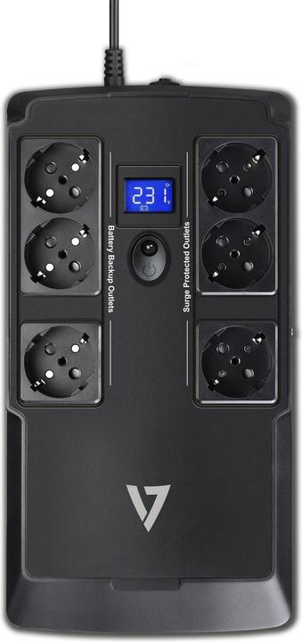 Produktbild V7 750VA DESKTOP UPS LCD (750 VA, 450 W, Line-Interaktiv USV)