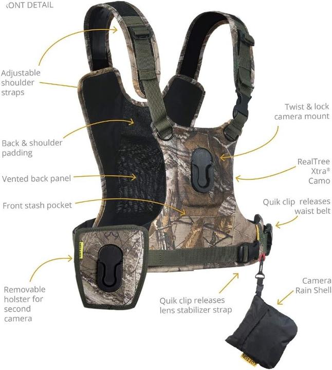Image du produit Cotton Carrier G3 two Camera Harness Realtree Xtra Camo #CC-147CAMO (Sangle d'épaule)