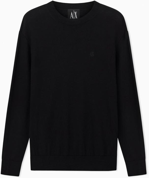 Produktbild Armani Exchange Merino Wool Crew Neck Sweater - Black (S)