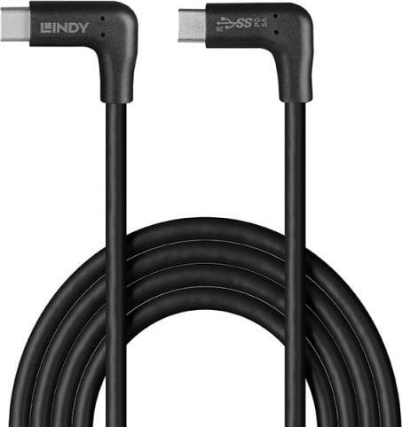 Image du produit Lindy Câble USB 3.2 type C 1m 2 x 90° coudé (32023) (1 m, 60 W)