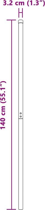 Actual product image vidaXL Zaunpfosten